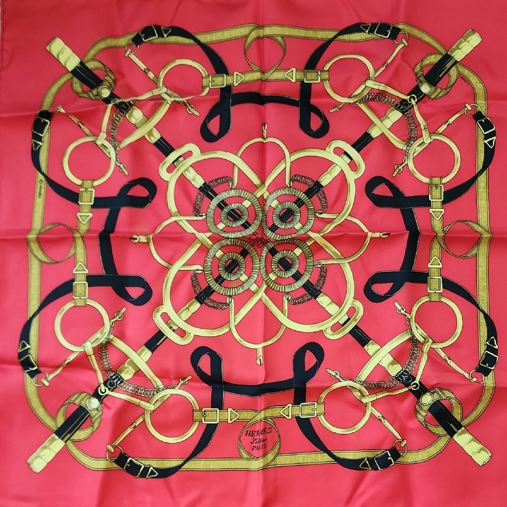 Hermes Silk Scarf, Eperon d'Or